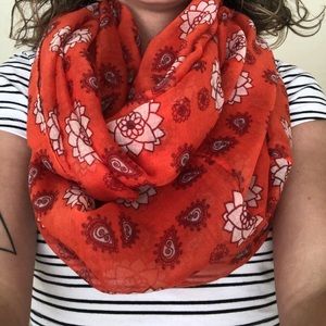 Hippie Infinity Scarf in Orange